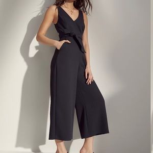 Wilfred Black Jumpsuit with Belt Tie